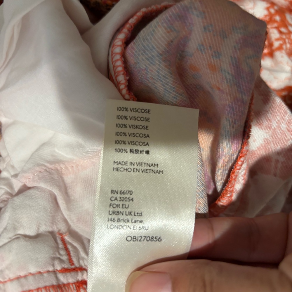 Anthropologie Vibrant Orange and Pink Pants Size M - Picture 7 of 8